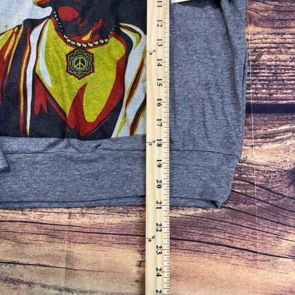 Obey Crewneck Light Sweatshirt XS Grey Gypsy Rose Peace Graphic Soft - Picture 4 of 5